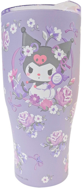 OTTO 崴昇 Sanrio 三麗鷗 不鏽鋼真空酷樂杯 - 304不鏽鋼材質 真空保溫保冷 窄口徑杯口設計, 酷洛米 薔薇 紫色, 900ml, 1個