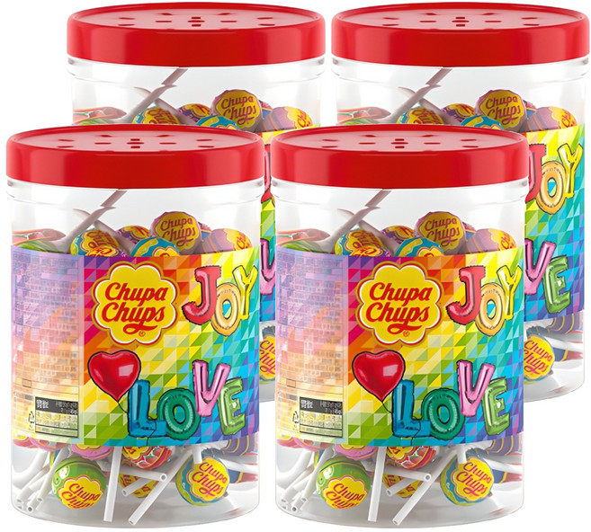 츄파춥스 미니튜브 50개입, 550g, 4개