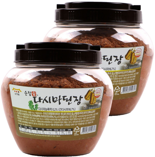 순창가 다시마 된장, 1.8kg, 2개