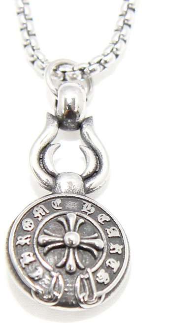 인디라벨 남성용 써지컬스틸 크롬 목걸이