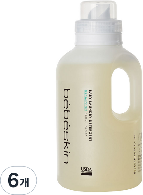 베베스킨 베이비 고농축 섬유세제, 6개, 1.07L