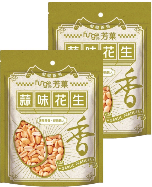 Fungo 芳菓 蒜味花生, 2個, 150g