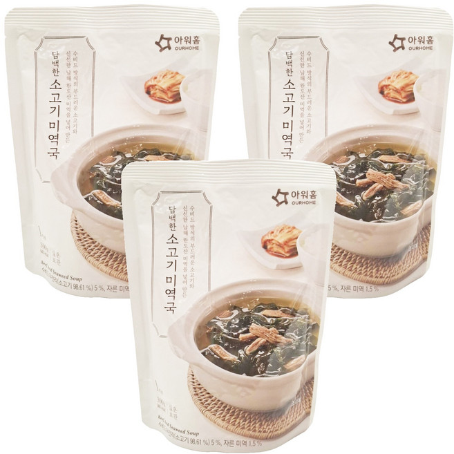 OURHOME 愛味弘 牛肉海帶湯, 300g, 3包