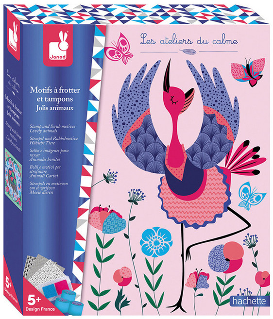 Janod 小小工作坊 拓印畫, 動物, 1盒
