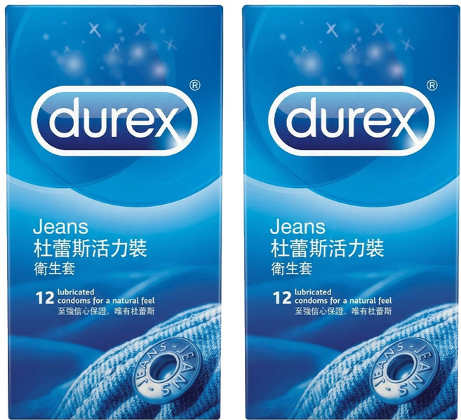durex 杜蕾斯 活力裝衛生套 52.5mm, 2盒, 12個