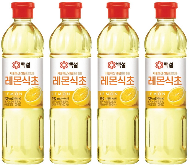 백설 지중해산 레몬식초, 900ml, 4개