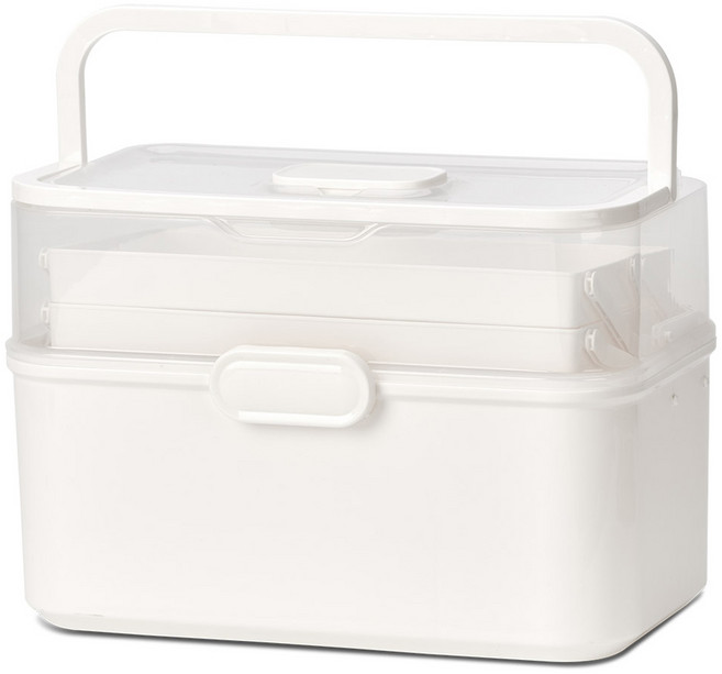 헬스투데이 3단 구급상자 화이트 특대형, 1개