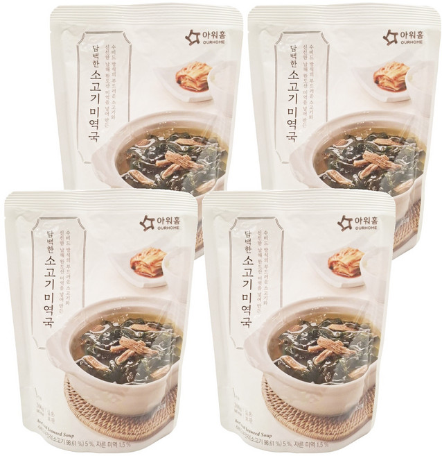 OURHOME 愛味弘 牛肉海帶湯, 300g, 4包