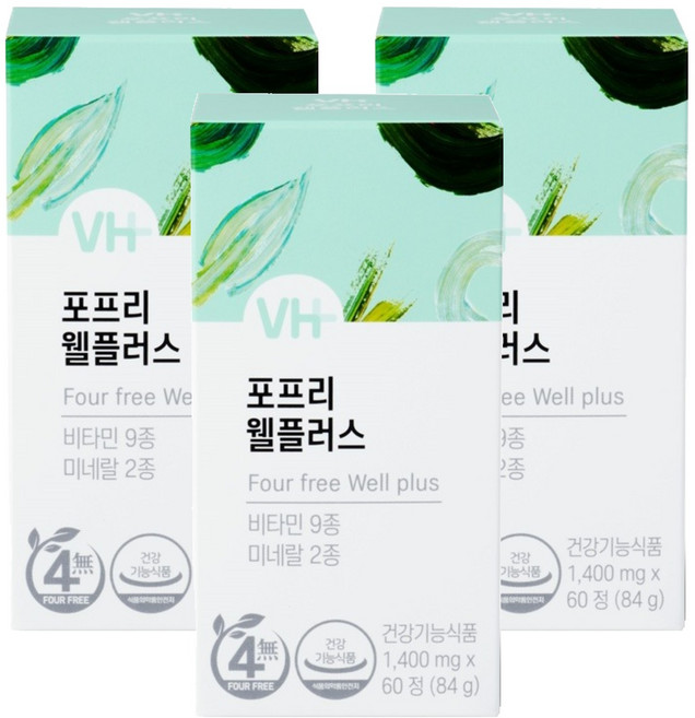 VITAMIN HOUSE 4FREE 綜合維他命 Wellplus, 60顆, 3罐