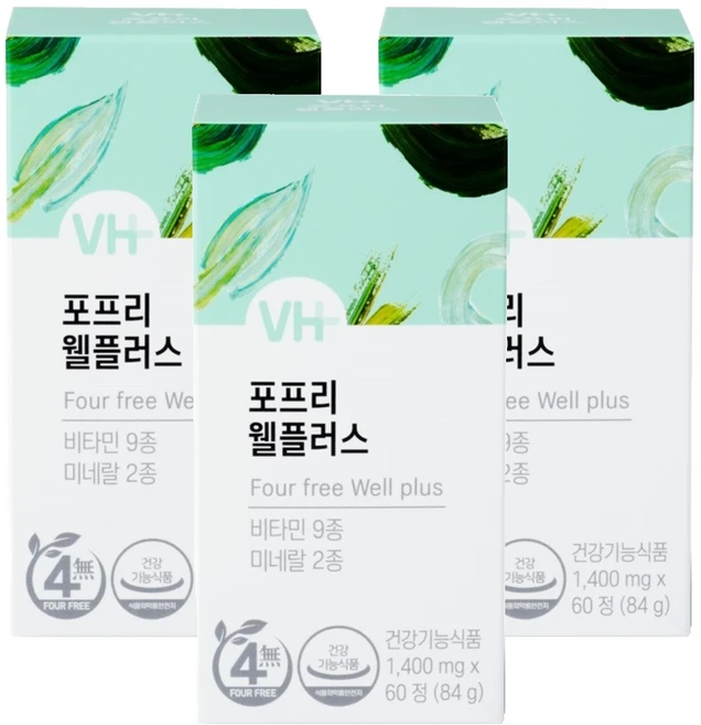 비타민하우스 4FREE 멀티비타민 웰플러스, 3개, 60정 - 쿠팡
