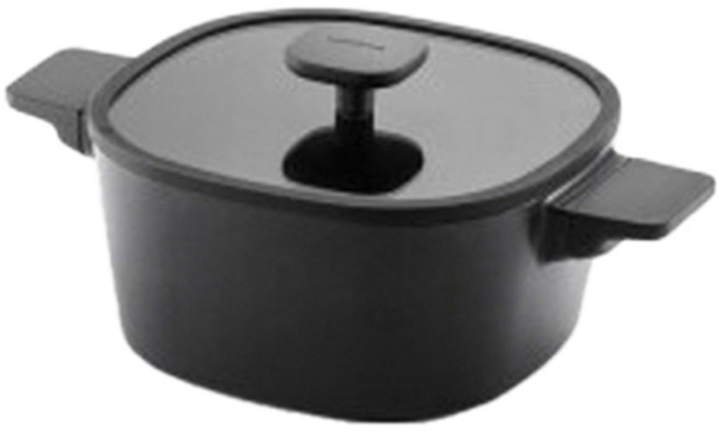 락앤락 인덕션 스퀘어 양수냄비 CSQ1202, 20cm, 블랙, 1개