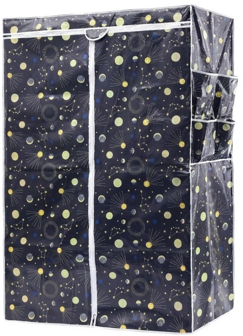 Cotton Field 棉花田傢飾 繽紛PP覆膜防水防塵衣櫥布套 星空, 1個, 1個