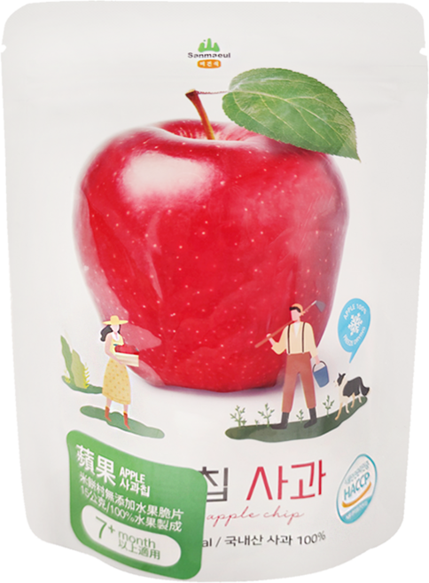 Ssalgwaja 米餅村 無添加寶寶水果脆片, 15g, 1包