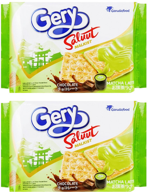 Gery 芝莉 厚醬餅乾 抹茶 + 巧克力, 144g, 2包