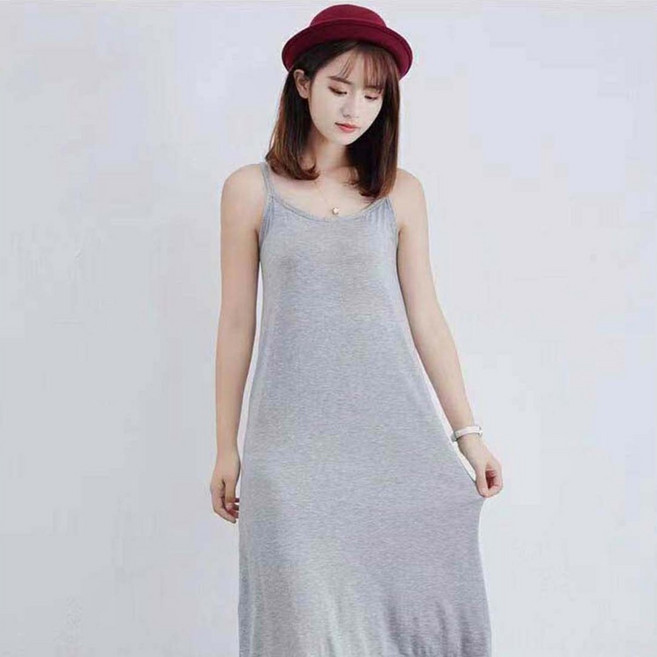 투이스타 모달 나시 원피스 속치마 슬립