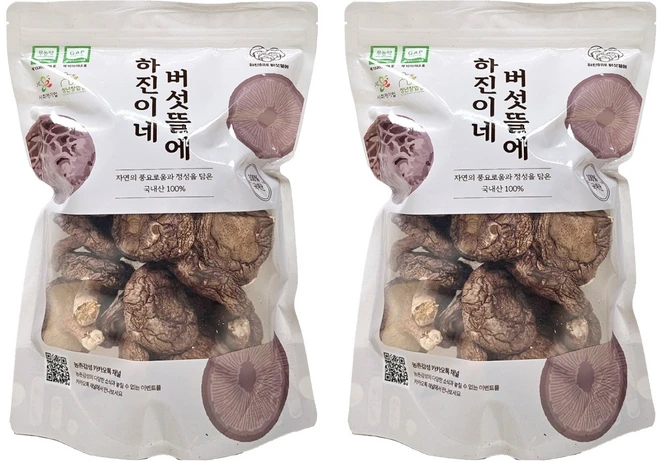 하진이네버섯뜰에 건조 표고버섯 통건조, 2개, 100g - 쿠팡