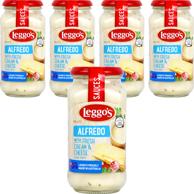 Leggo's Alfredo鮮奶油起司義大利麵醬, 490g, 5個