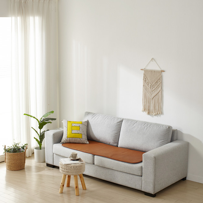 더안 온열 레자 3인용 전기방석 DHB-A3024, 브라운, 50 x 140 cm