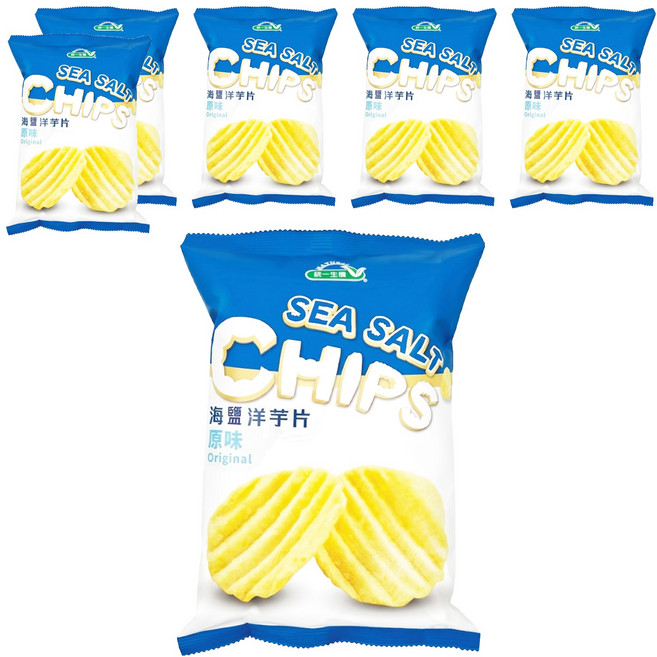 統一生機 海鹽洋芋片 原味, 50g, 6包