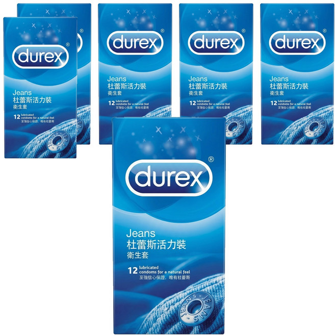 durex 杜蕾斯 活力裝衛生套 52.5mm, 6盒, 12個