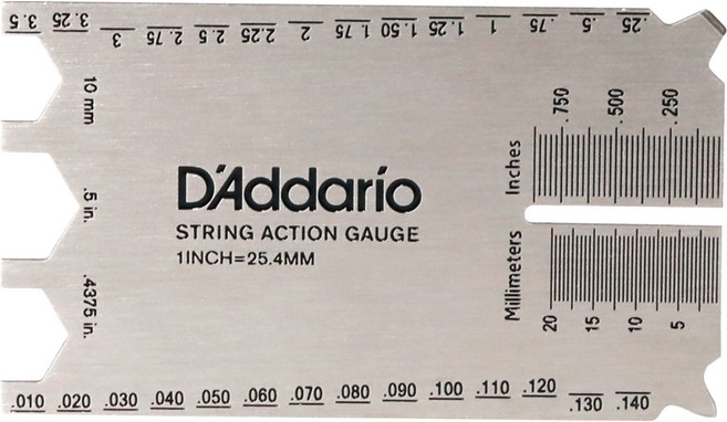 D'Addario 樂器用弦高測量器 PW-SHG-01, 1個