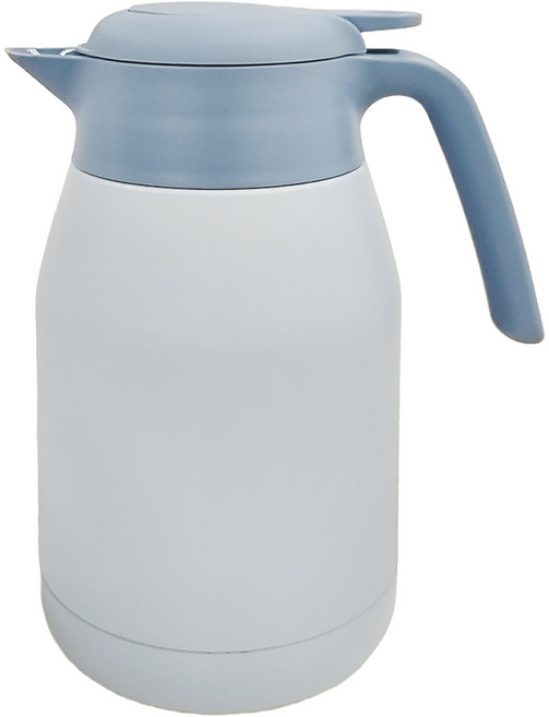 THERMOS 膳魔師 不鏽鋼真空保溫壼 1.5L 淺墨藍 廣口設計 易清洗 上蓋可拆解 輕按倒水, 1個
