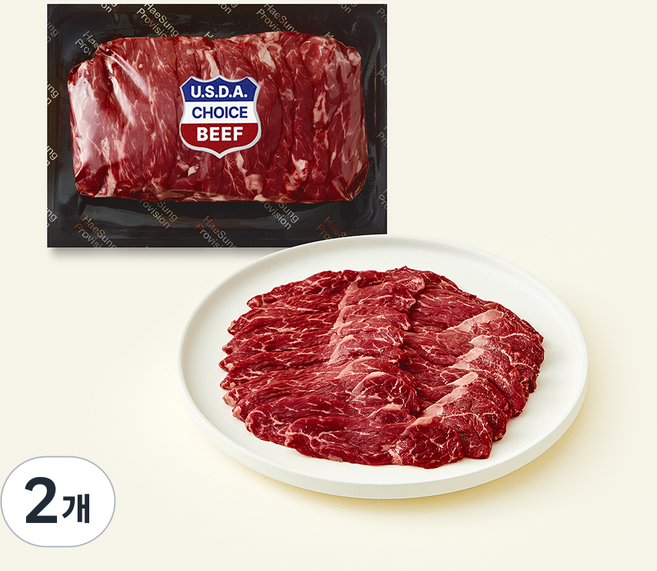 미국산 초이스 토시살 구이용 (냉장), 2개, 500g