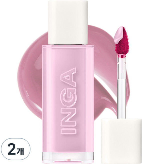 INGA Cosmetics 玻璃水光唇彩, Splash, 4.5g, 2個