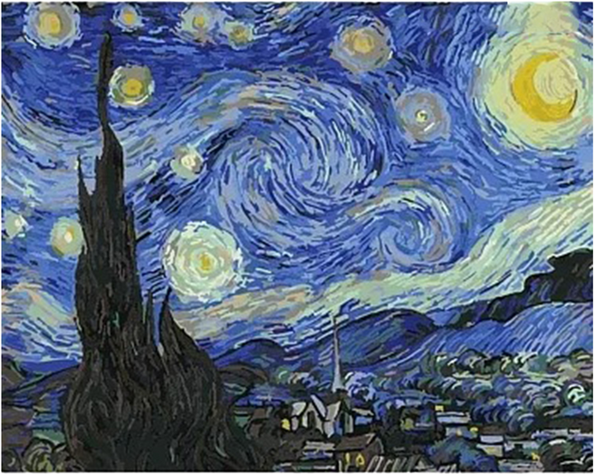 ArtLife 藝術生活 數字油畫DIY DTR052 50 x 65cm, 梵谷 星空, 1個