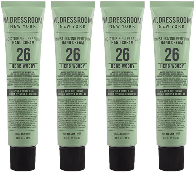 W.DRESSROOM 多麗絲 潤澤香水護手霜 No.26 質樸木香, 50ml, 4條