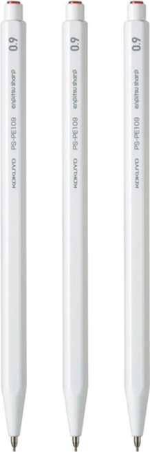 KOKUYO 國譽 enpitsu sharp 六角自動鉛筆 0.9mm 筆芯 白色, 3支