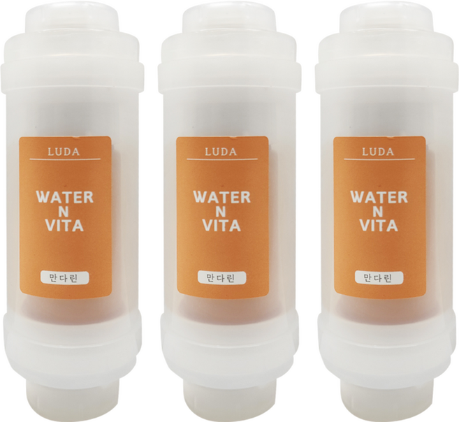 LUDA 維他命C 香氛蓮蓬頭濾芯, 3個, 柚子