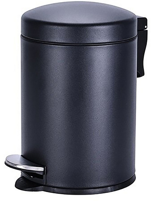 H&K 家居 日系緩降踏式垃圾桶 C8610 3L, 黑色