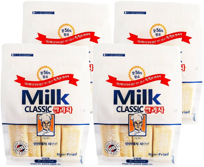 밀크클래식쌀과자 우유맛, 240g, 4개