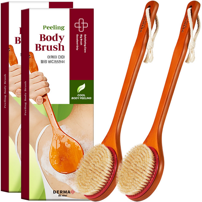 아케이 더마 등드름 필링 바디브러쉬, 혼합색상, 1개입, 2개