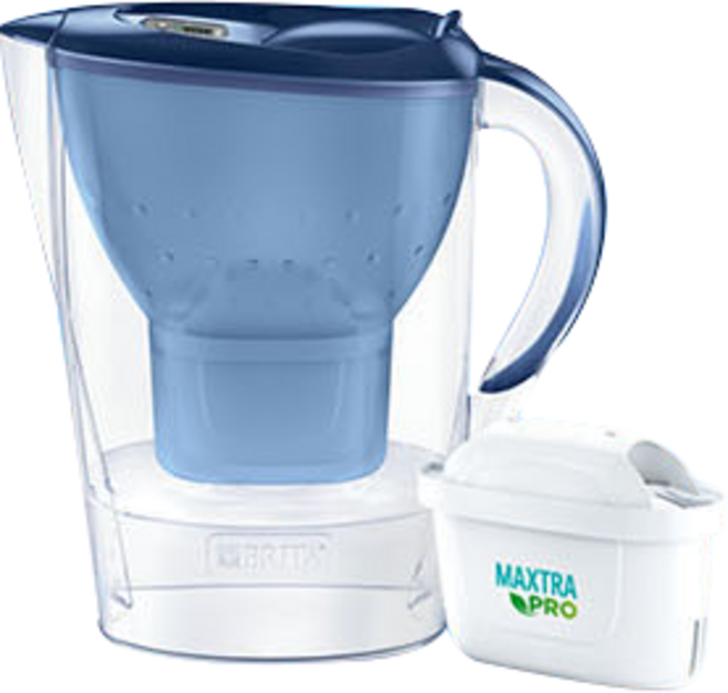 BRITA 濾水壺 Marella 涼感藍 2.4L 1個 自行安裝, 藍色