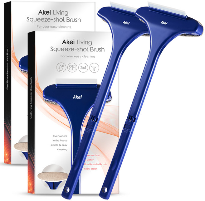 아케이 리빙 올인원 스퀴지샷 브러쉬, 블루, 2개