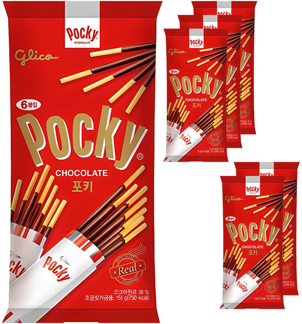포키 초콜릿 6p, 151g, 6개