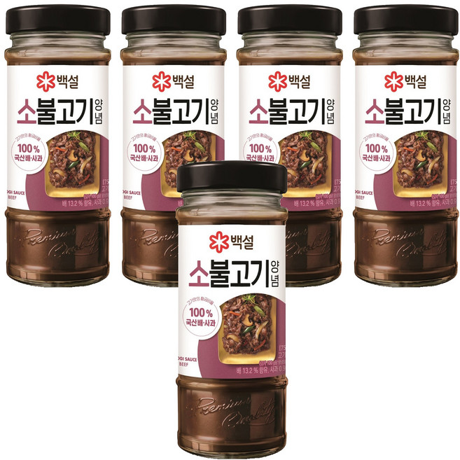 백설 소불고기양념, 500g, 5개