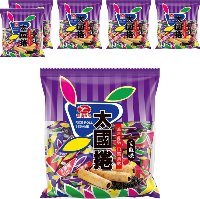 鴻津 太國捲 芝麻味, 350g, 6袋