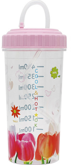 벨로티 쉐이크 앤 쉐이크 다용도 실리콘 빨대물병, 랜덤발송, 450ml, 1개
