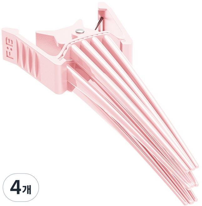 포뷰트 헤어 볼륨 앞머리 고정 핀처, 핑크, 4개