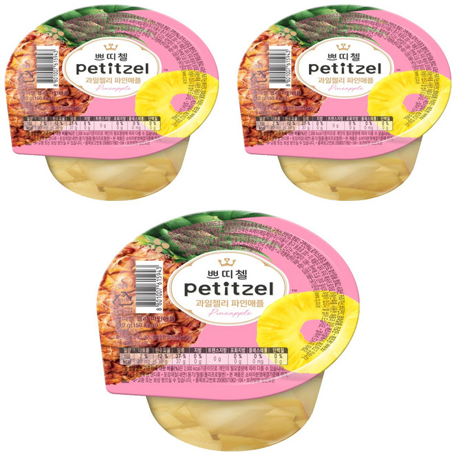 쁘띠첼 과일젤리 파인애플, 210g, 3개
