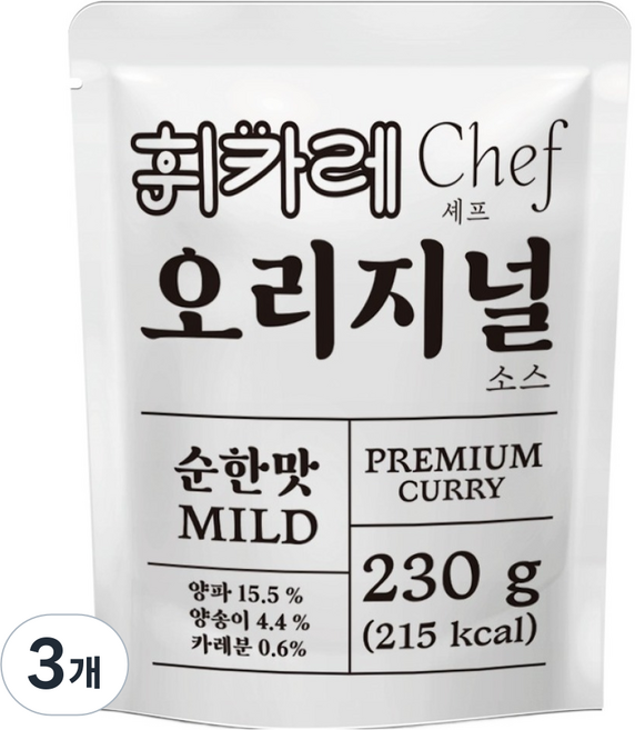 휘카레 셰프 오리지널 순한맛, 230g, 3개