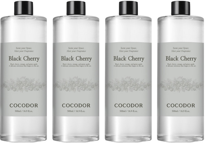 코코도르 디퓨저 리필, 블랙체리, 500ml, 4개