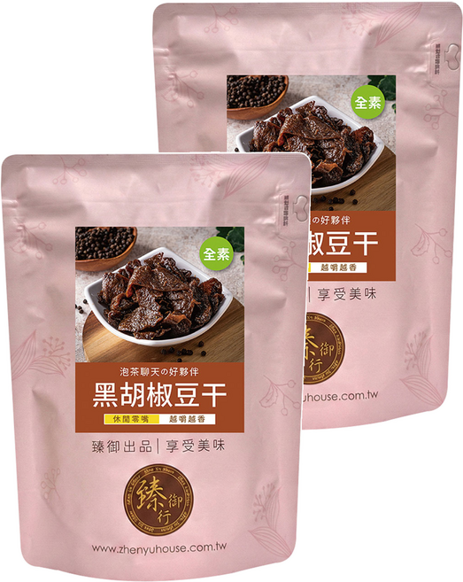 臻御行 黑胡椒豆干 純素, 2個, 300g