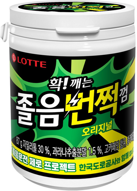 롯데웰푸드 졸음번쩍 껌 오리지널, 87g, 1개