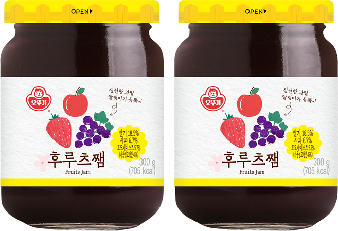 오뚜기 후르츠쨈, 300g, 2개