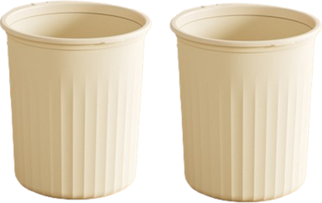그린허그 봉투 고정형 오픈 쓰레기통 2개, 크림