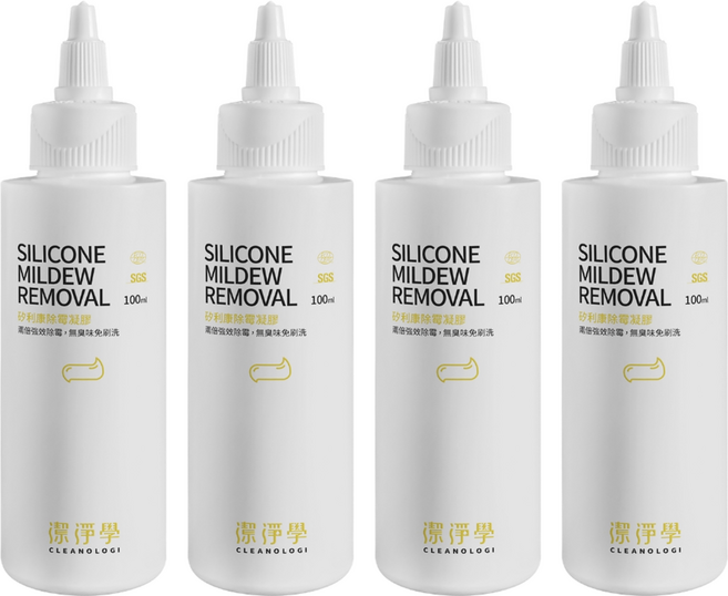 CLEANOLOGI 潔淨學 矽利康除霉凝膠, 4瓶, 100ml